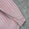 Polo Ralph Lauren 徽标刺绣条纹长袖衬衫（粉色）