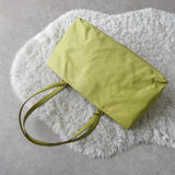 プラダ ポコノ テスート ナイロン 三角プレート トートバッグ ライムグリーン - NEWSED