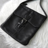 ロエベ ロゴ レザー ショルダーバッグ ブラック - NEWSED