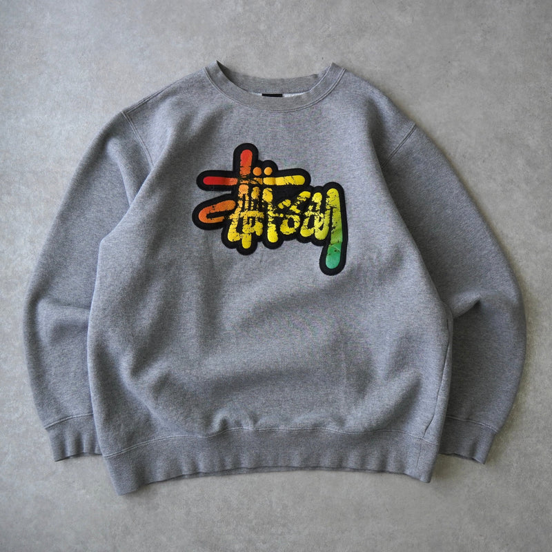 Stussy グレー ロゴ刺繍 スウェット 中古・古着通販】stussy (ステューシー) SPORTロゴスウェット グレー