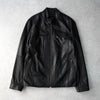アンドリューマーク ラムレザー シングル ライダースジャケット レザージャケット ブラック メンズ