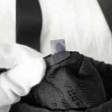 プラダ ポコノ テスート ナイロン 巾着バッグ ショルダーバッグ 三角プレート トライアングルロゴ ブラック - NEWSED