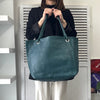MM6 Maison Margiela 皮革托特包 蓝绿色