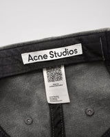 アクネ ストゥディオズ ヴィンテージ加工 デニム ロゴ キャップ グレー メンズ レディース - NEWSED
