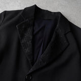アン ドゥムルメステール クロス刺繍 シングル テーラードジャケット ブラック - NEWSED