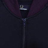 フレッドペリー トラックジャケット ブルゾン ロゴ刺繍 ダークネイビー/ダークパープル - NEWSED