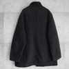 Lacoste cashmere wool metal logo badge padded jacket mid-length coat charcoal grey