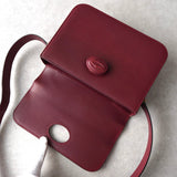 カルティエ マストライン レザー ショルダーバッグ ボルドー - NEWSED