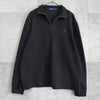 Polo Ralph Lauren 徽标半拉链运动衫 黑色
