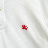 バーバリー ヴィンテージ ホースロゴ 刺繍 半袖ポロシャツ ホワイト - NEWSED