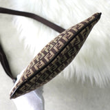 フェンディ ズッキーノ キャンバス ショルダーバッグ サコッシュ ブラウン - NEWSED