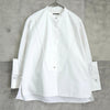 Jil Sander Mao Collar Long Sleeve Shirt in White