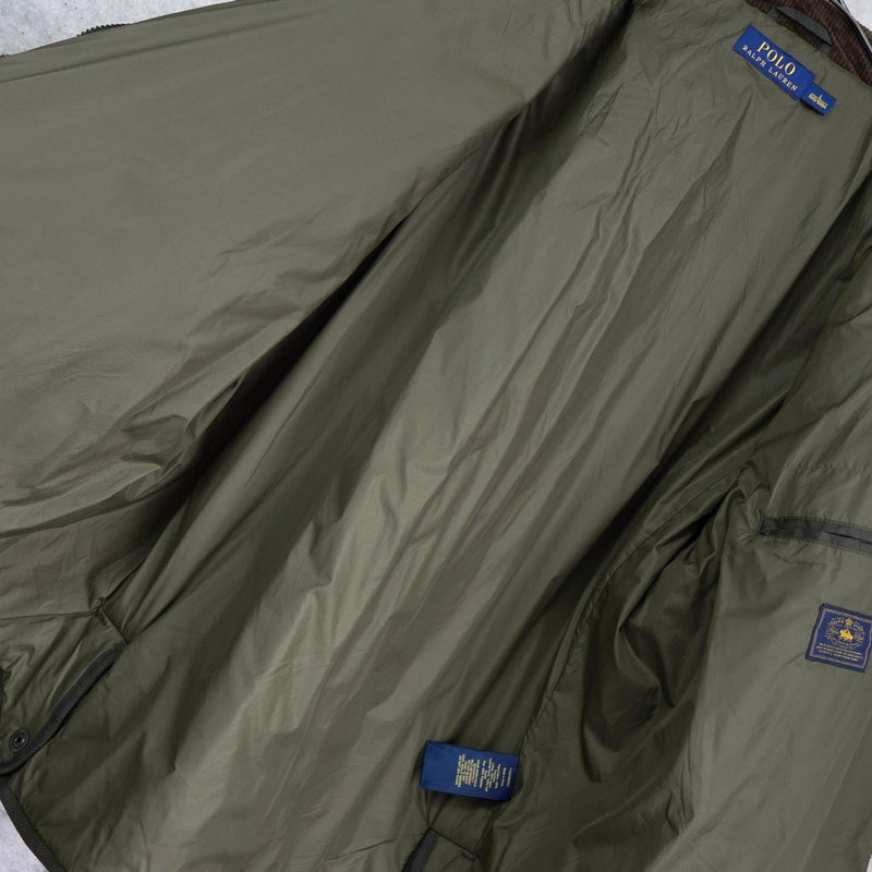 ポロ ラルフローレン コーデュロイ襟 キルティングジャケット ミリタリージャケット カーキ - NEWSED