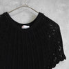Red Valentino 黑色短袖针织连衣裙