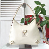 グッチ アビー レザー ワンショルダーバッグ ホワイト - NEWSED