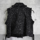 サカイ ツイード ベスト ブラック レディース - NEWSED