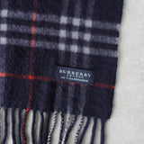 バーバリー マフラー カシミヤ ノバチェック ネイビー - NEWSED