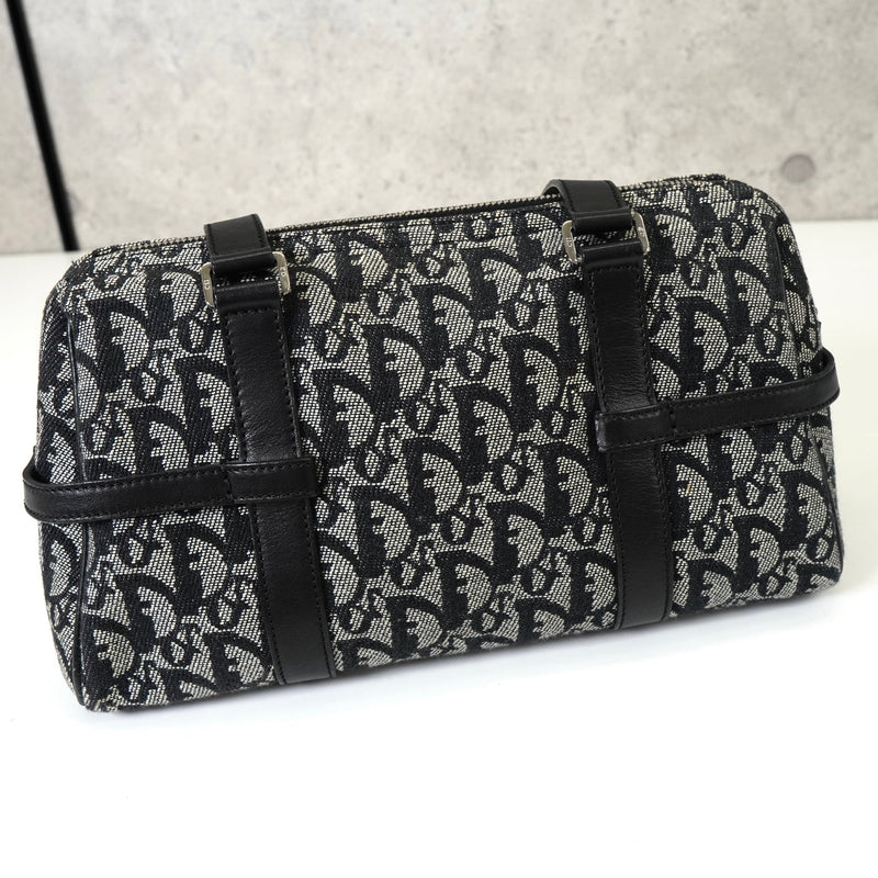 ディオール トロッター キャンバス ミニボストンバッグ ハンドバッグ ブラック - NEWSED