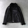 ダンケシェーン フェイクレザー ボアジャケット ライダースジャケット ブラック メンズ