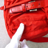 プラダ ポコノ テスート ナイロン バックパック リュックサック レッド 赤 - NEWSED