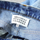 エムエムシックス メゾン マルジェラ スラッシュディティール デニム ジーンズ ブルー - NEWSED