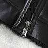 ダンケシェーン フェイクレザー ボアジャケット ライダースジャケット ブラック メンズ