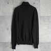 ラコステ ロゴパッチ タートルネック ニット チャコールグレー メンズ