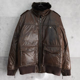 バーバリー ブラックレーベル ファー襟 パテント ダウンジャケット ブラウン - NEWSED