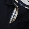 Burberry 黑色马标志刺绣短袖 Polo 衫