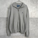 ポロ ラルフローレン ポニーロゴ ドライバーズニット グレー - NEWSED