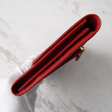 プラダ サフィアーノ レザー 二つ折り財布 長財布 レッド ゴールド - NEWSED