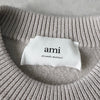 アミパリ アミ パリス ハートロゴ ウール ニット グレージュ