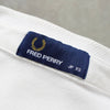 Fred Perry 徽标刺绣短袖 Polo 衫 白色/黑色