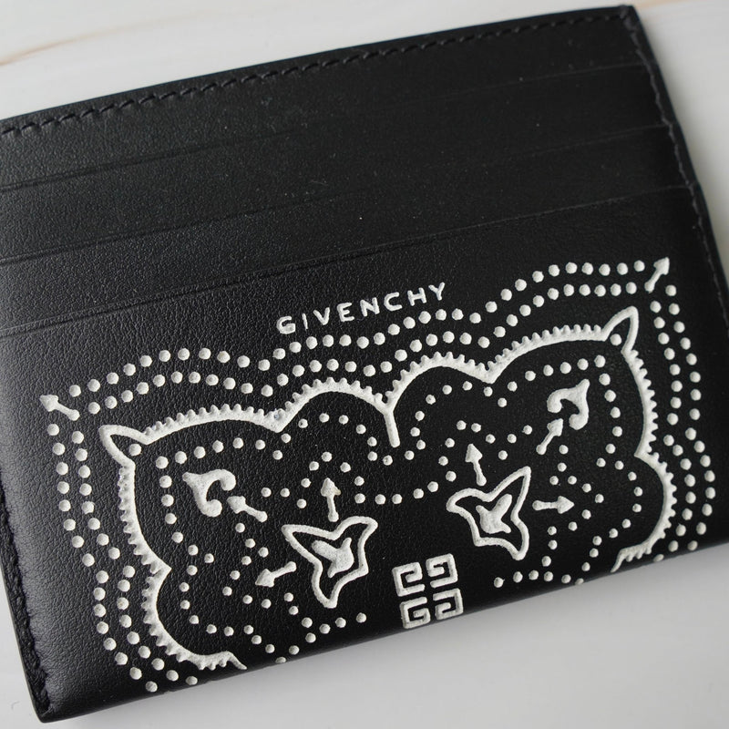 ジバンシィ 模様 レザー カードケース パスケース ブラック 箱付き - NEWSED