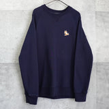 メゾン キツネ フォックス 刺繍 スウェット ネイビー - NEWSED