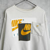 Nike 徽标拼布运动衫，象牙色