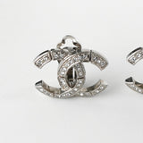 シャネル ココマーク ラインストーン イヤリング シルバー - NEWSED