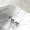 Play Comme des Garçons 白色心形徽标贴片长袖衬衫