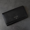 Prada Saffiano Leather Bi-fold Wallet Long Wallet Black