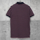 ポロ ラルフローレン ボーダー柄 半袖ポロシャツ ネイビー / レッド - NEWSED