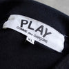 Play Comme des Garçons Heart Logo Short Sleeve Polo Shirt in Black/Red