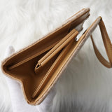 フェンディ ズッカ カシミヤ / レザー ミニハンドバッグ ベージュ - NEWSED