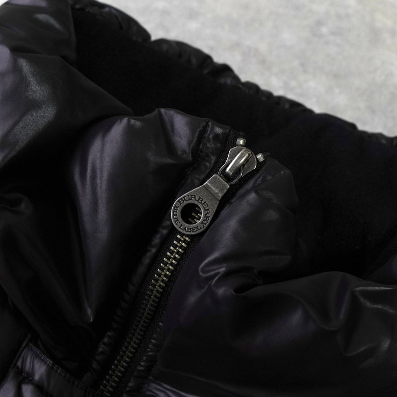 バーバリー ブルーレーベル ホースロゴ ノバチェック裏地 ロング ダウンジャケット レディース ダークブラウン - NEWSED