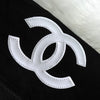 Chanel Coco Mark pile fabric novelty shoulder bag black