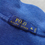 ポロ ラルフローレン ロゴ ハーフジップ スウェット ブルー - NEWSED