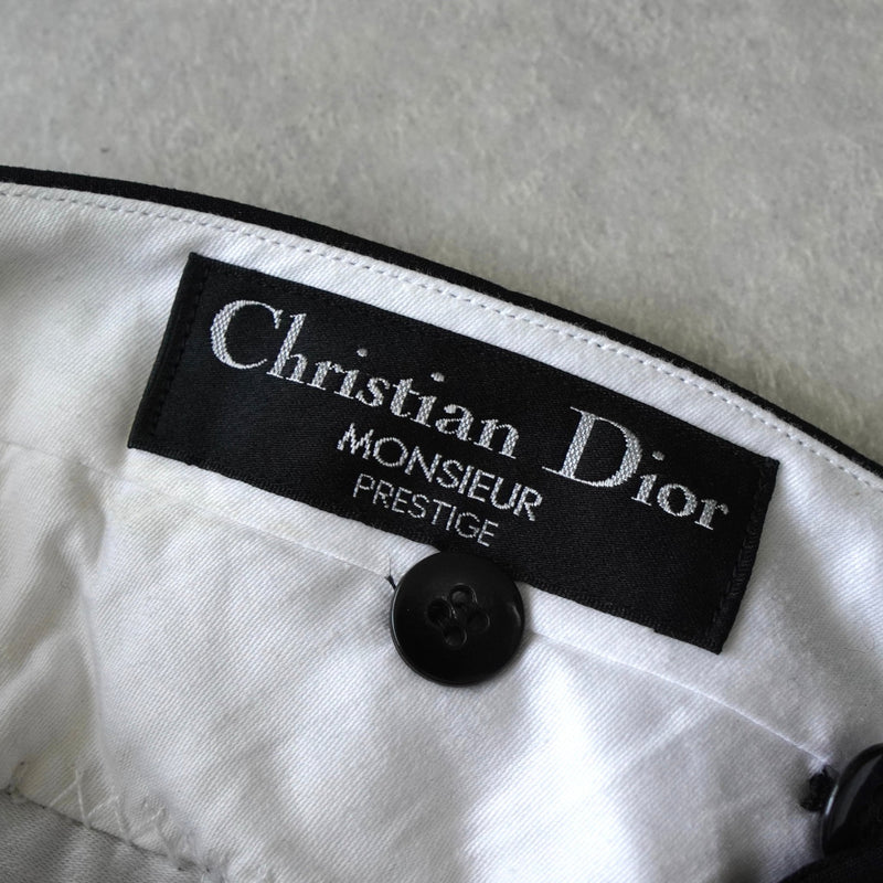 クリスチャン ディオール ヴィンテージ ツータック スラックス ブラック - NEWSED