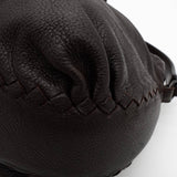 ボッテガ ヴェネタ イントレチャート レザー 巾着 バッグ ハンドバッグ ブラウン - NEWSED