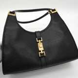 グッチ ジャッキー レザー ショルダーバッグ ブラック - NEWSED