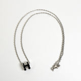 エルメス ポップアッシュ ネックレス シルバー / ブラック - NEWSED