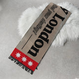 バーバリー ロゴ ウール フットボール マフラー ベージュ - NEWSED